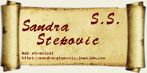 Sandra Stepović vizit kartica